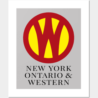 New York Ontario & Western Railway Logo & Text, for Light Backgrounds Posters and Art